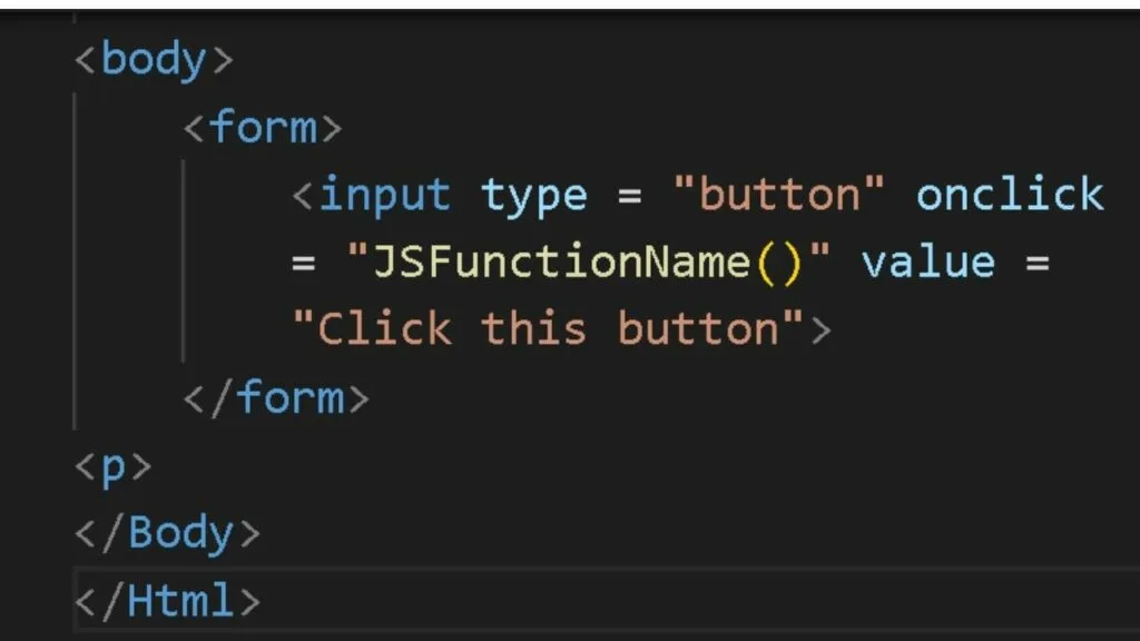 How to call a JavaScript function in HTML - step two