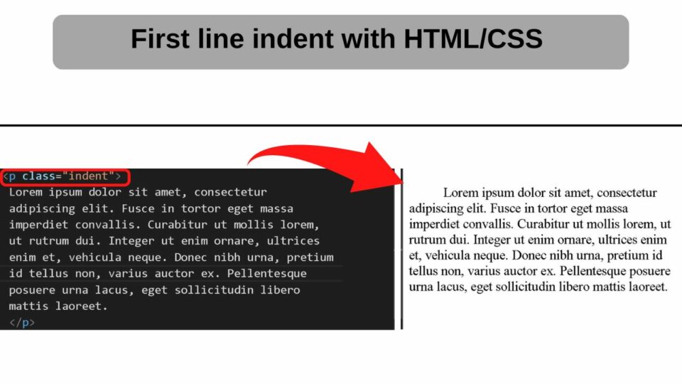 how to add indent paragraph in html