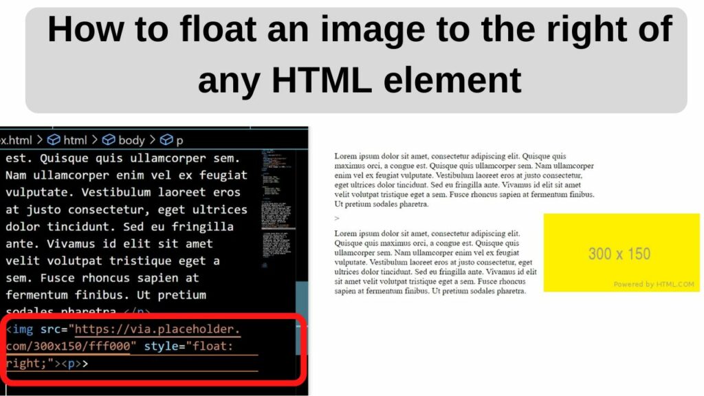 How to float an image to the left or right of an HTML element