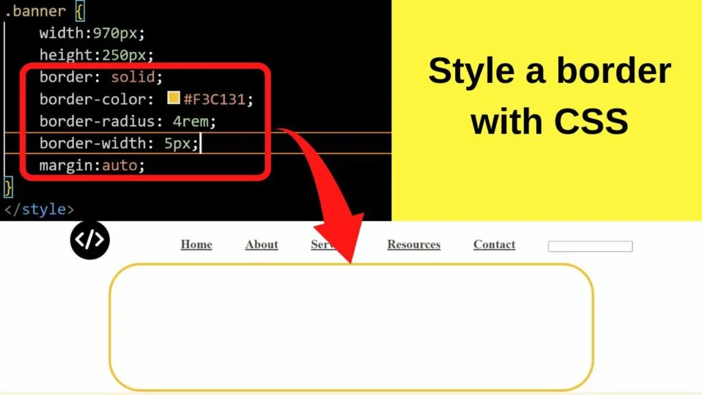 How to create a banner in HTML - Step 2b