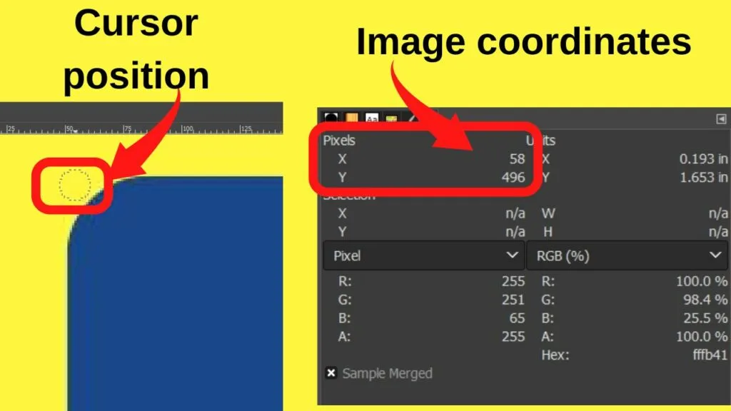 How to find coordinates of an image in HTML - Method 2 Step 4