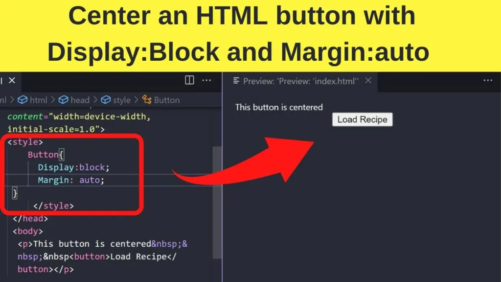 Method 1 - Use display block and margin auto to center buttons
