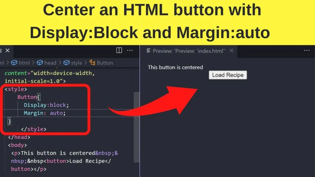 How to center a button in CSS - javatpoint