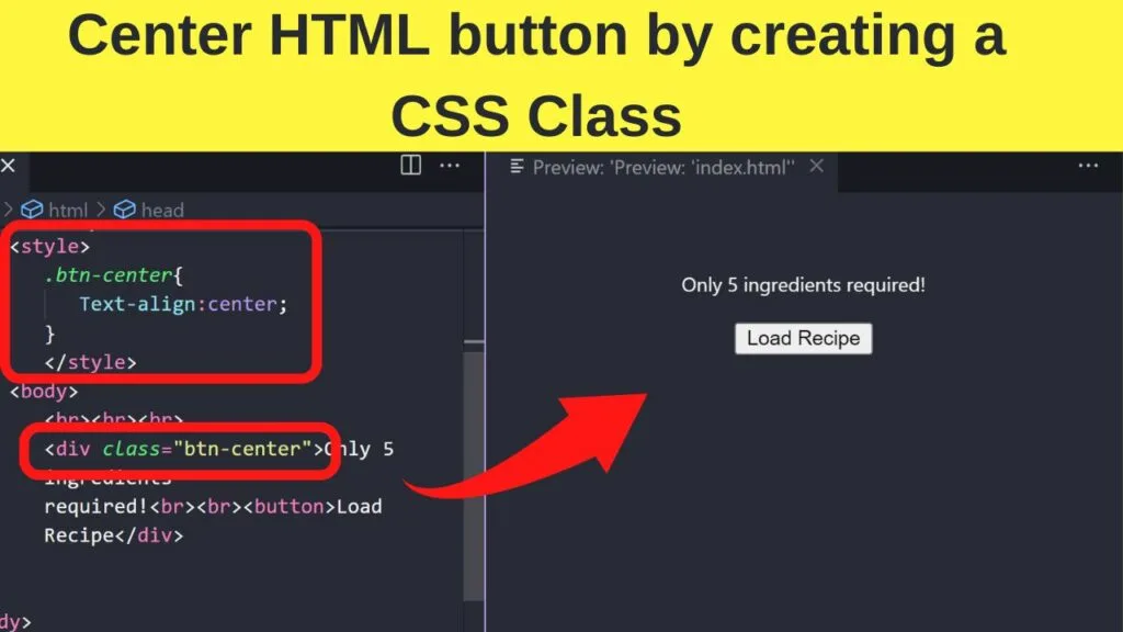 How to center a button in CSS - javatpoint