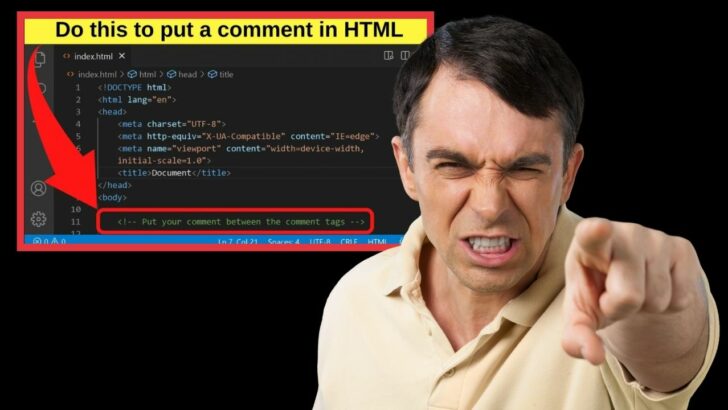 How to Put a Comment in HTML — The Answer